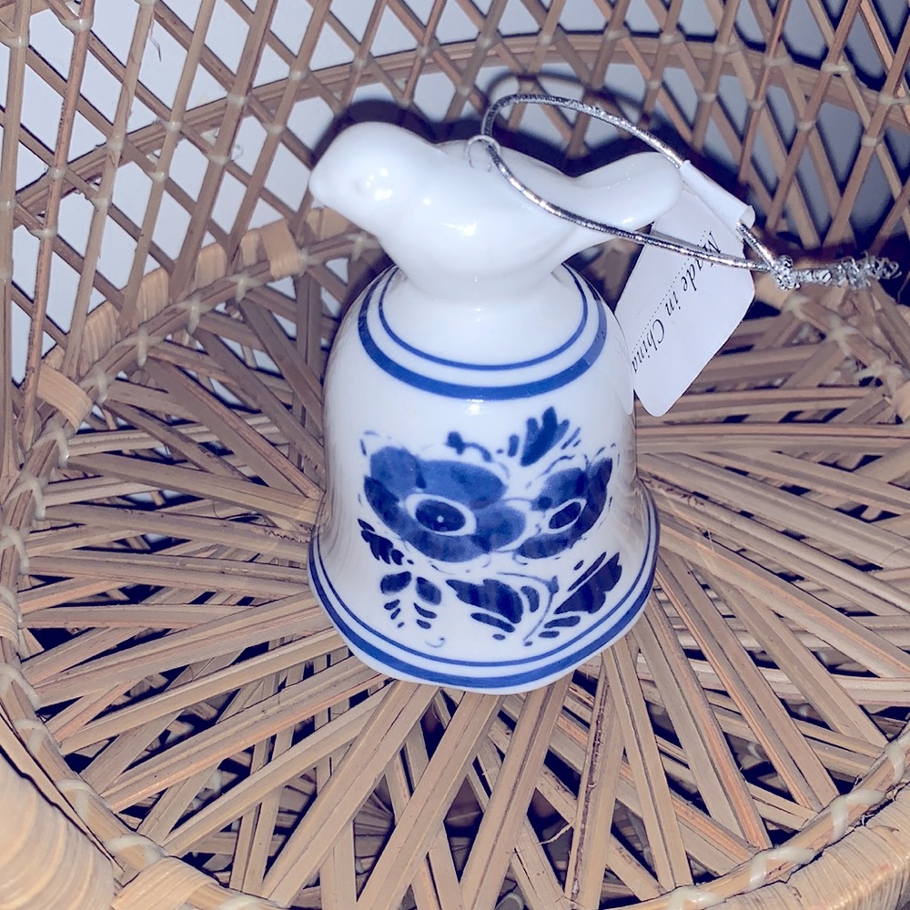 vintage ceramic bird bell